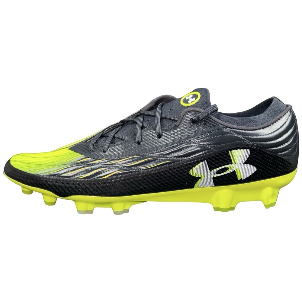 Under Armour Magnetico Elite 4 FG Mens 13 Soccer Cleats Black Lime 3027700-001